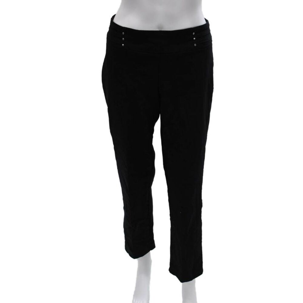 JM Collection Women Ankle Pants Black Rayon Pull On Petites Size XS